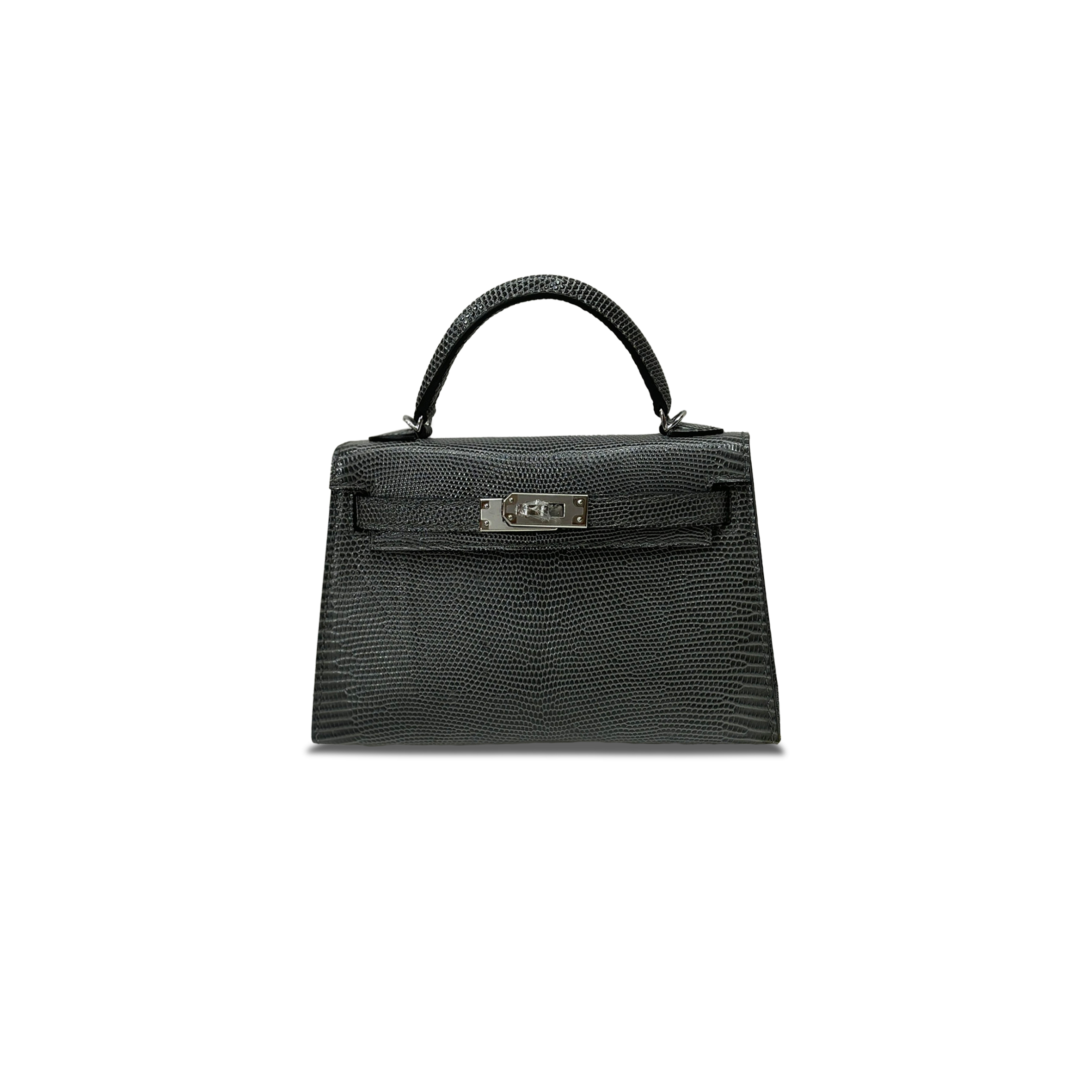 HERMÈS MASTER MINI KELLY II ARDOISE SILVER HARDWARE 21896 (19*12*5.5cm)